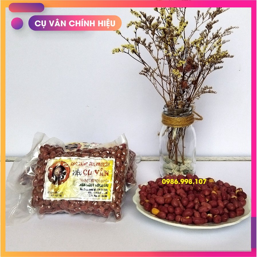 Lạc Rang Húng Lìu Cụ Vân (chính hiệu) 250g Đặc Sản Hà Nội Lạc đỏ, to, đều, chắc