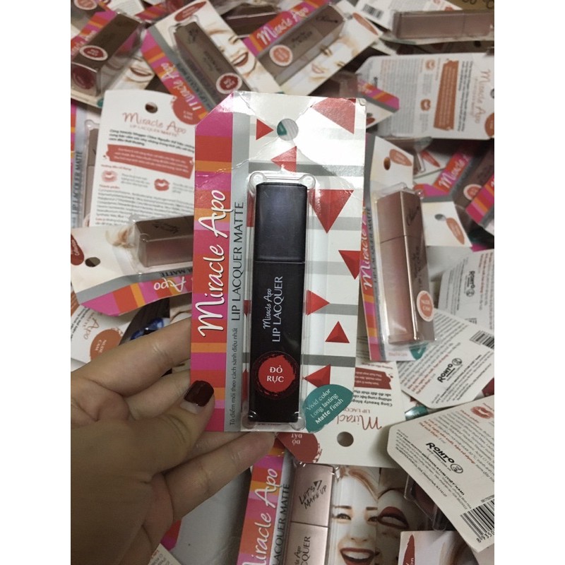 Son Miracle Apo Lip Lacquer Matte Đỏ rực[23.05.2021]