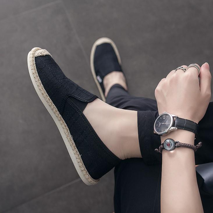 Slip on nam 2019 - Giày lười vải nam cao cấp - 3 màu đen, xám và be - Mã SP 2917 hàng Quảng Châu | BigBuy360 - bigbuy360.vn
