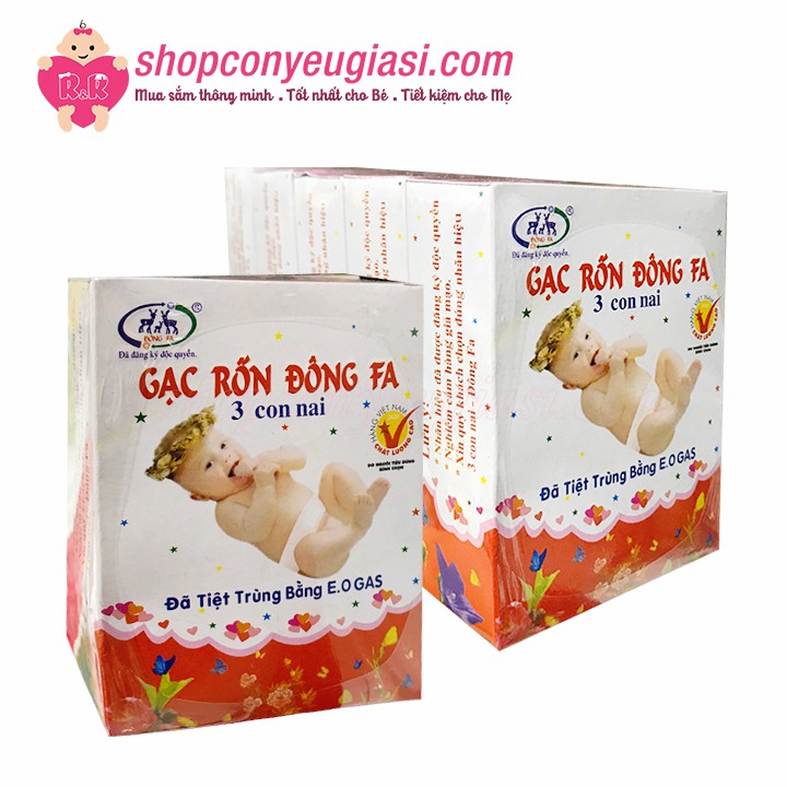 Combo 5 Hộp Gạc Rốn Đông Fa Cho Bé (3 Cái/Hộp)