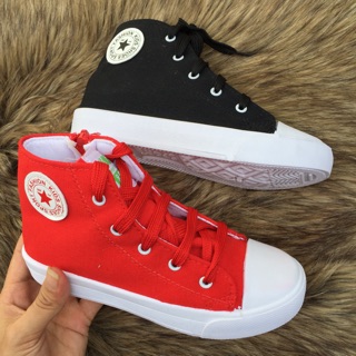 Combo giày thể thao convers màu đen đỏ cho bé