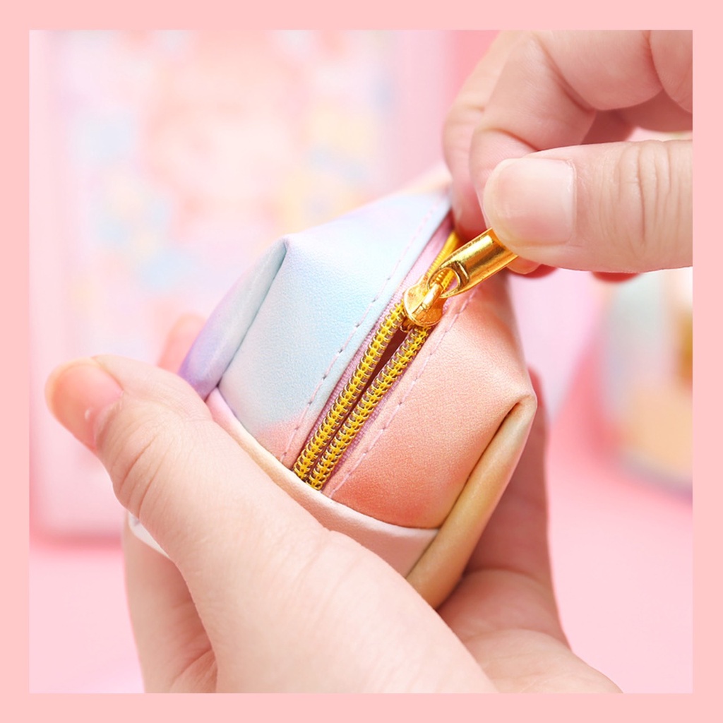 [Văn Phòng Phẩm] Hộp bút vải nhiều màu loang màu pastel hottrend phong cách ins hàn quốc mộng mơ dễ thương.
