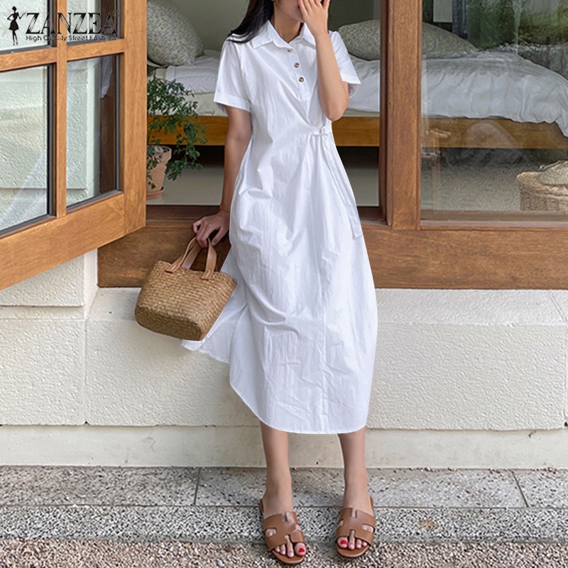 Đầm dài ZANZEA xẻ tà thời trang dành cho nữ