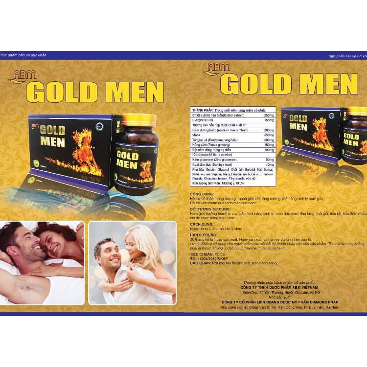 ABM Goldmen – Hỗ trợ tăng cường sinh lý nam (lọ 30 viên)