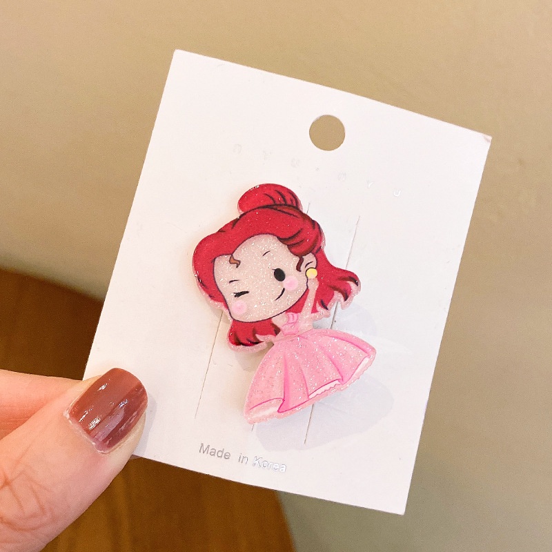 Kẹp Tóc Hình Công Chúa Tuyết Hoạt Hình Bằng Acrylic Cho Bé Gái