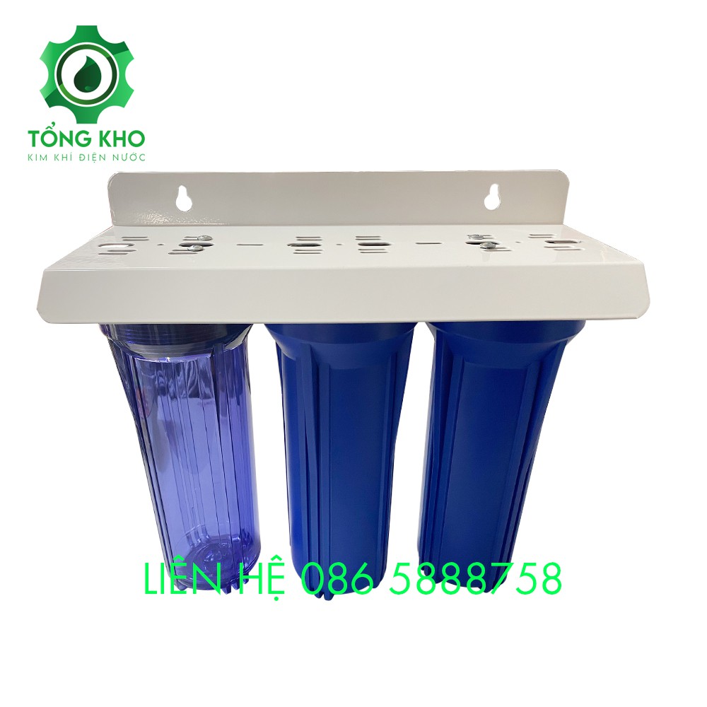 Bộ cốc lọc nước 1 2 3 của máy lọc nước RO ren 21 bao gồm lõi - Tổng kho kim khí điện nước BCL123