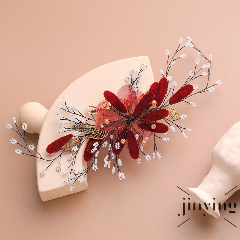 GETNOIVAS Kẹp tóc nữ thiết kế hoa duyên dáng thời trang phong cách retro