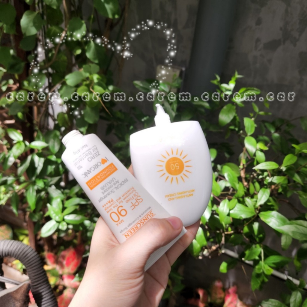 Kem chống nắng không bết rít thấm nhanh by caremcarem