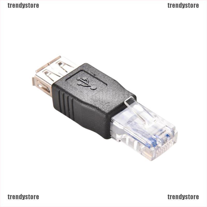 2pcs Ethernet RJ45 Male To USB Female Converter Adapter LAN Network