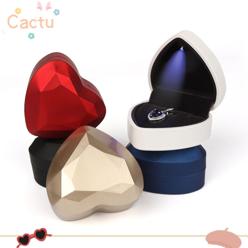 Hộp Đựng Trang Sức Hình Trái Tim Có Đèn LED Nhiều Màu Sắc