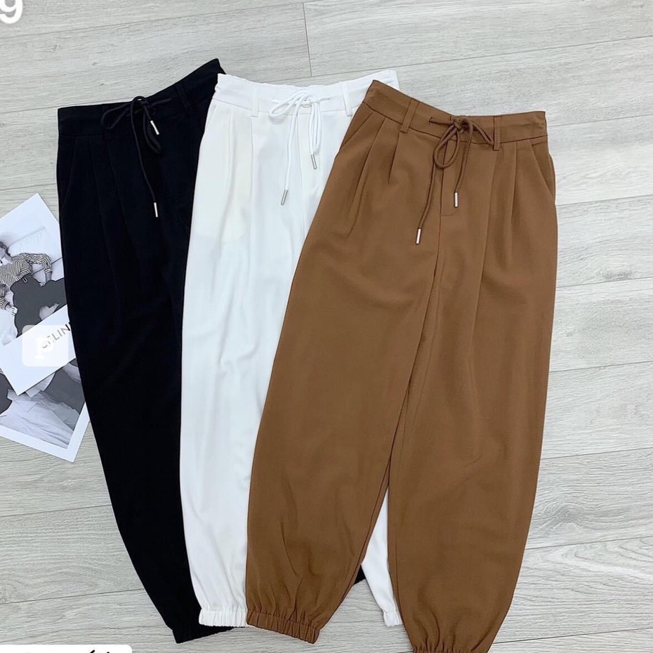 Quần jogger cúc khoá chun lưng chất cát hàn phong cách cá tính