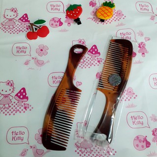 Combo 2 cái Lược chải tóc nhựa bỏ bóp 14cm (màu gỗ)