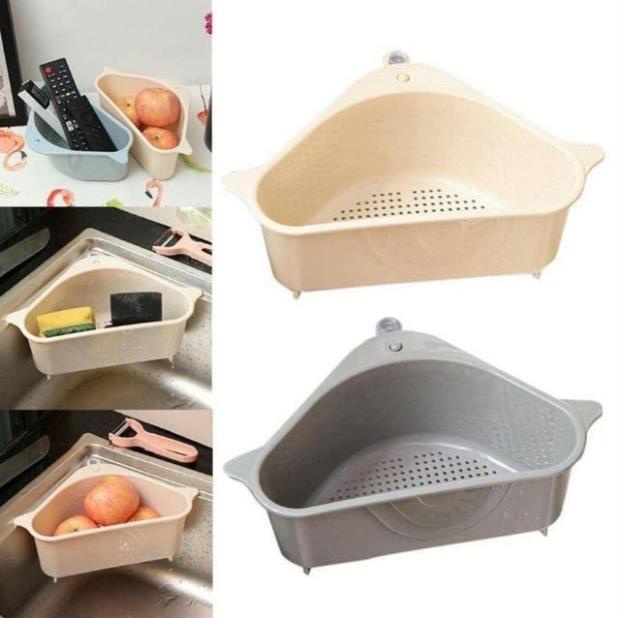 Kệ góc đựng rau, hoa quả bồn rửa bát
