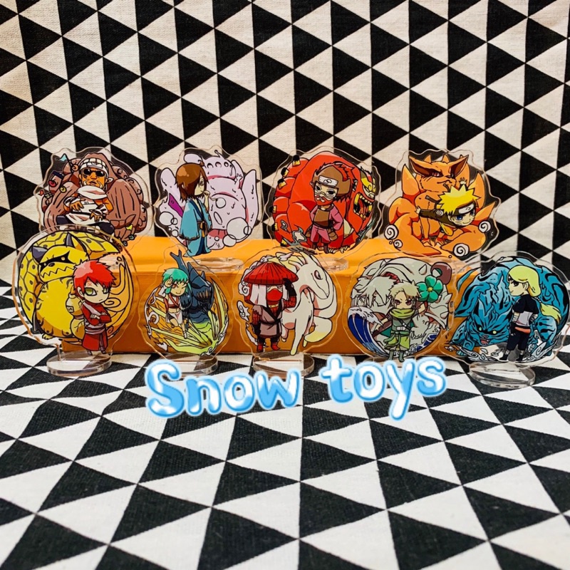 Trọn bộ 9 standee naruto - tượng mica acrylic naruto -set 9 mô hình naruto sasuke hinata rock lee gara kakashi