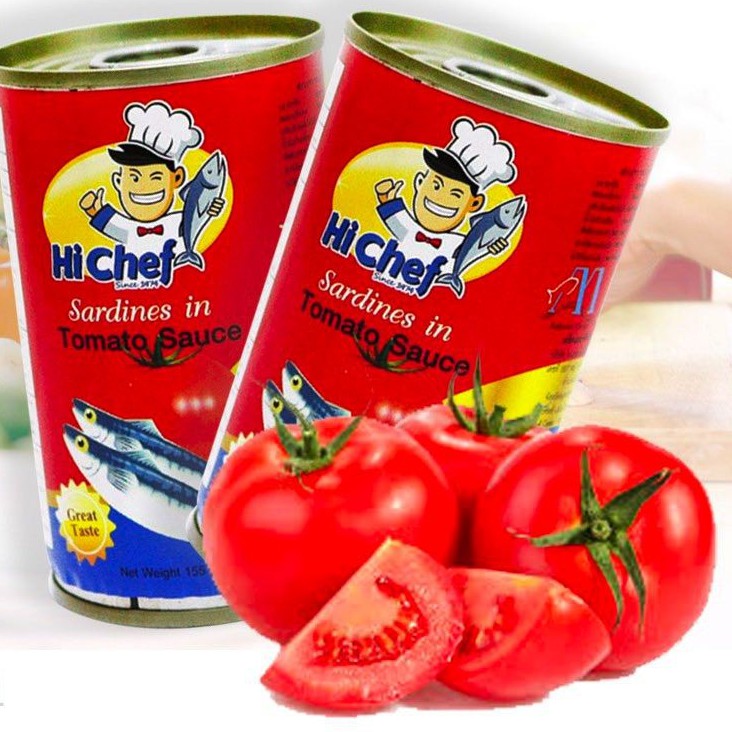 Cá hộp sốt cà Thái Lan Hi Chef từ cá mòi sốt cà chua tươi thơm cực ngon an toàn cho sức khỏe tiện dụng 155g | BigBuy360 - bigbuy360.vn