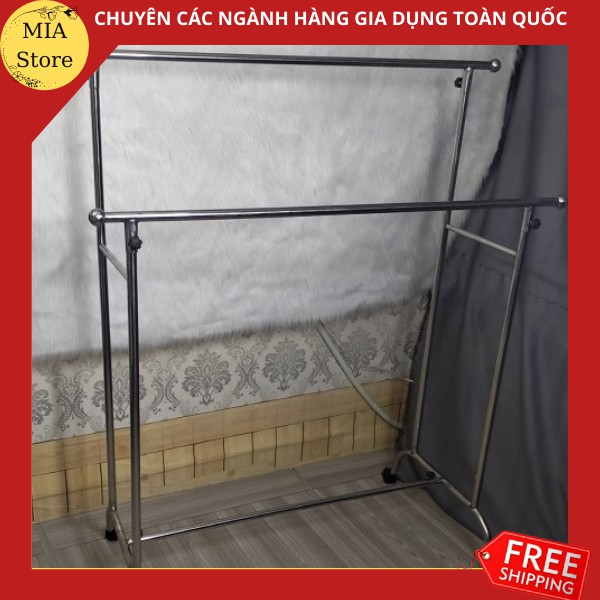 {Hàng tốt giá sốc - NOWSHIP } Sào phơi đồ inox đôi không khoen treo/phơi quần áo cao cấp giá rẻ