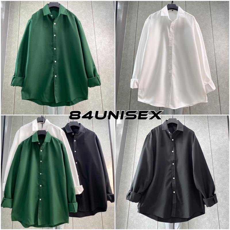 Áo Sơmi Dài Tay BASIC Form suông Phong Cách Ulzzang - 84Unisex