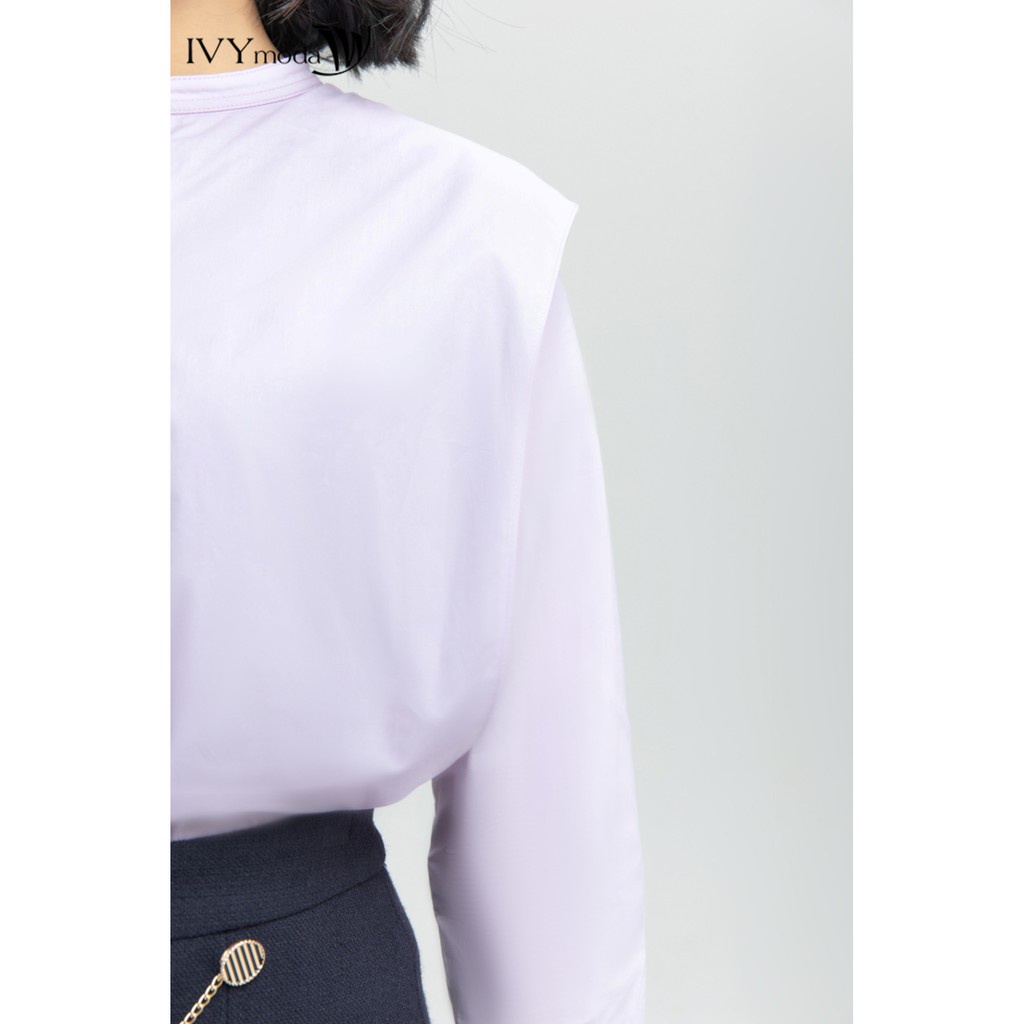 Áo sơ mi nữ Tím Lavender IVY moda MS 17B8434