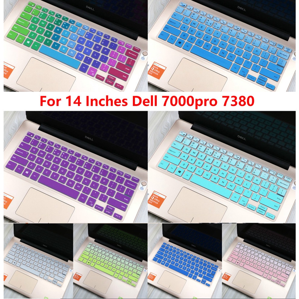 Miếng dán bảo vệ bàn phím máy tính Dell 7000pro 7380 14 inch bằng silicon mềm siêu mỏng chống thấm nước