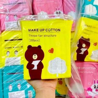 ♥ FREESHIP ♥ BÔNG TẨY TRANG LINE MAKE UP COTTON (200 MIẾNG) - NỘI ĐỊA