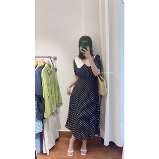 • 𝗮𝘂𝗴𝘂𝘀𝘁𝟯𝗿𝗱 𝘀𝘁𝘂𝗱𝗶𝗼 • VÁY CHẤM BI DÁNG MIDI