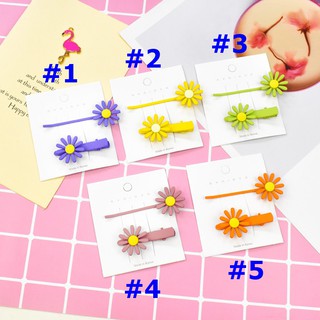 Set 2 chiếc kẹp tóc hoa cúc chất lượng cao MS188