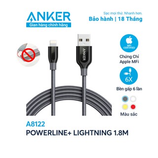 [Không bao da] Cáp sạc ANKER PowerLine+ Lightning dài 1.8m cho iPhone iPad - A8122H