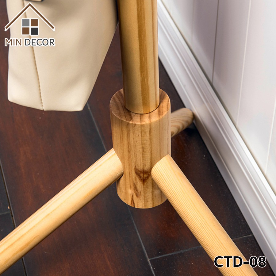 [GIÁ SỐC] Kệ treo đồ, giá treo quần áo cây treo quần áo bằng gỗ để đồ cho túi xách áo khoác đa năng lắp ráp dễ dàng | BigBuy360 - bigbuy360.vn