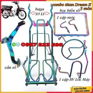 Combo 5 Món Titan Gắn Dream II Như Ảnh (baga, cần số, móc, bv lốc,viền biển)