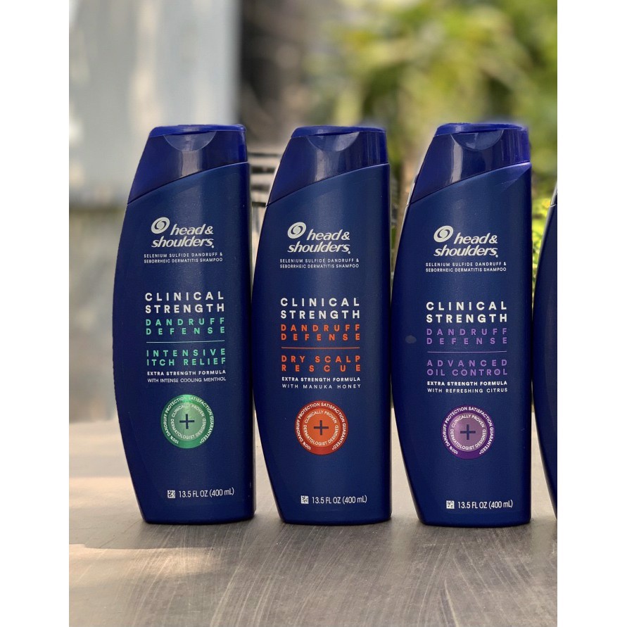 (HSD1/2023) Dầu gội Head And Shoulders Clinical Strength Mỹ dành cho da đầu Gàu ngứa 400ml