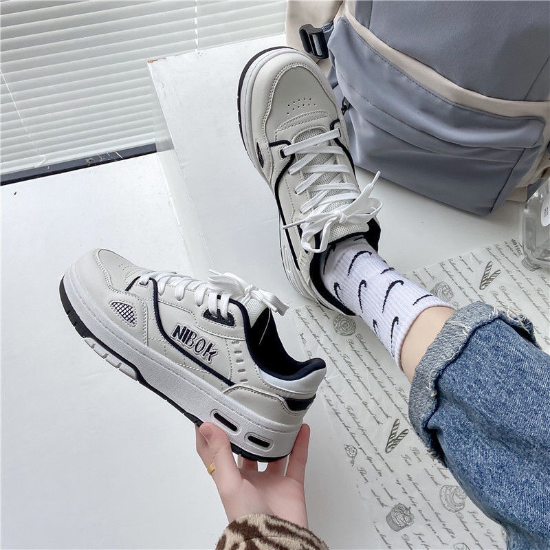 Giày Sneaker Đế Bằng Dễ Phối Đồ Thời Trang Cho Nữ