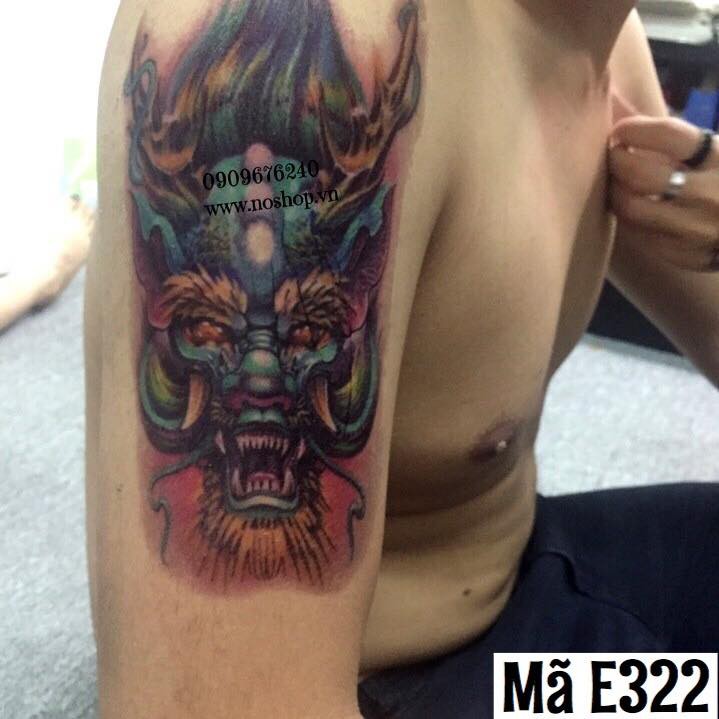 Hình xăm dán rồng - Mã E322