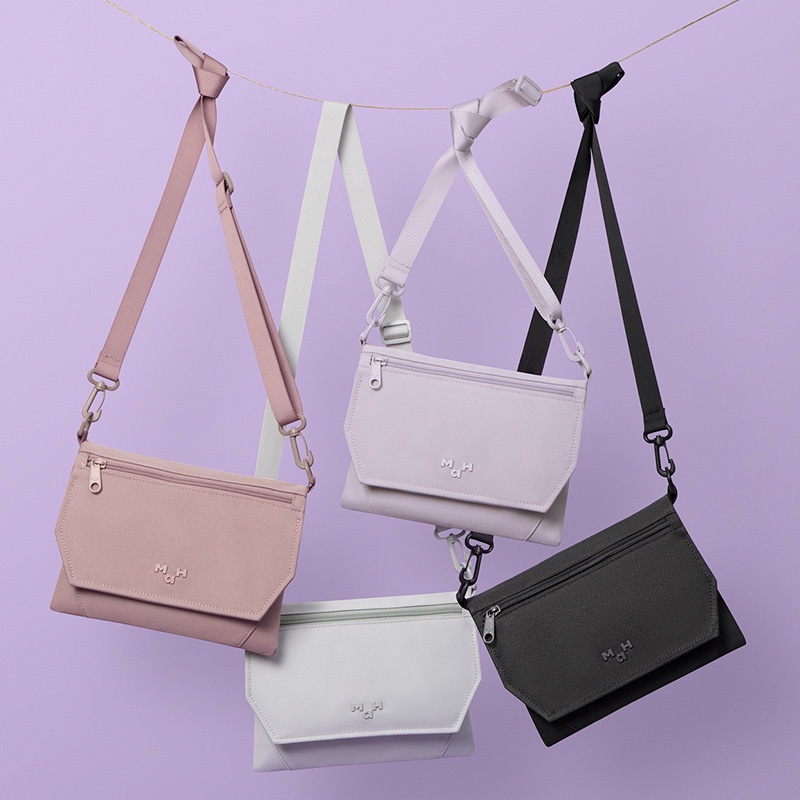Túi đeo vai MAH màu trơn phong cách cổ điển xinh xắn thời trang