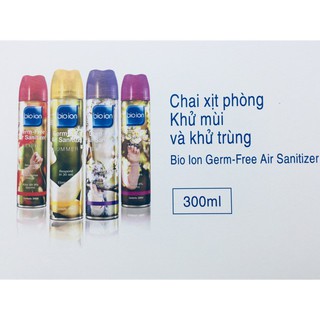 chai xịt phòng khử trùng và khử mùi bioion