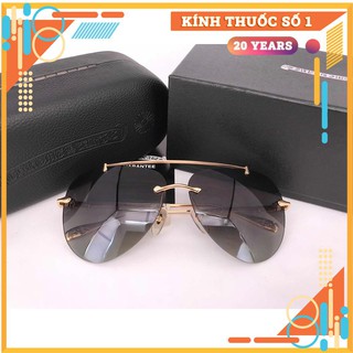 Kính thời trang Chrome Hearts Stains V tráng gương Chocolate/Xanh dương/Xám Gradient