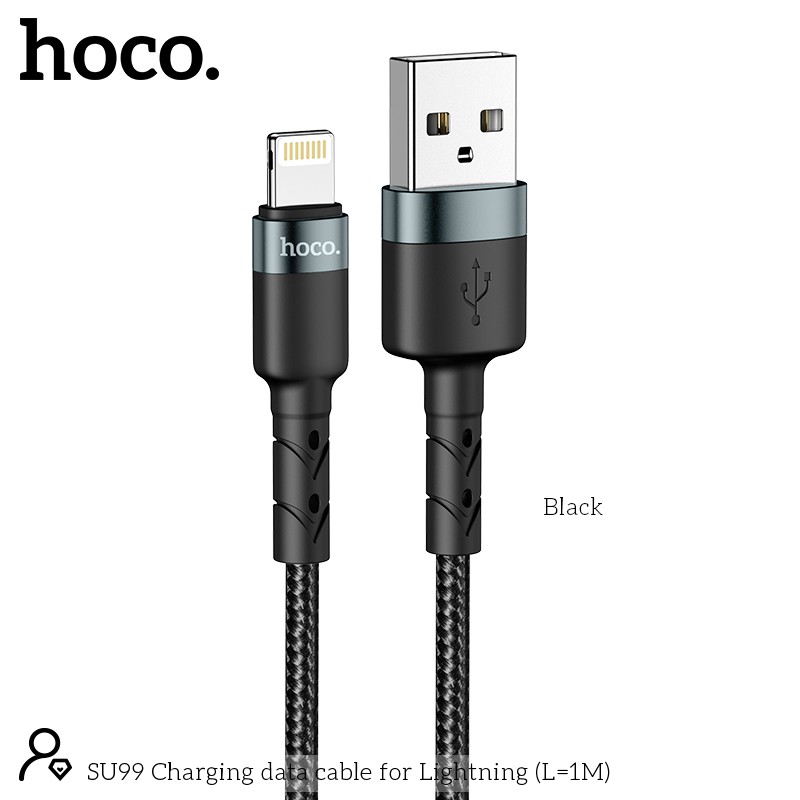 Cáp sạc nhanh Hoco SU99 siêu bền sạc full iPhone/ Android/ iPad dây truyền tải dữ liệu dài 1m, 2m - Chính hãng