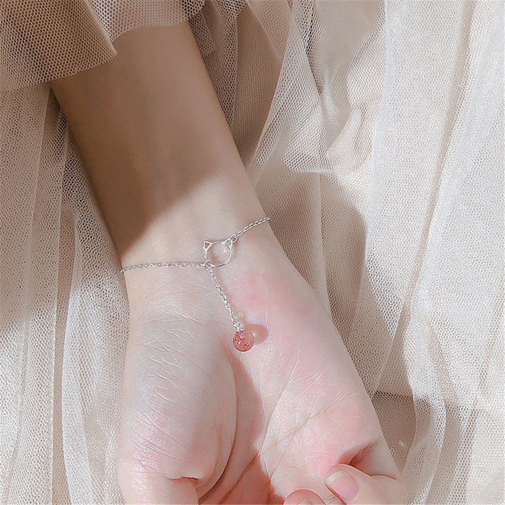 Vòng Tay Mạ Bạc 925 Hình Mèo Đính Đá Xinh Xắn Cho Nữ | BigBuy360 - bigbuy360.vn