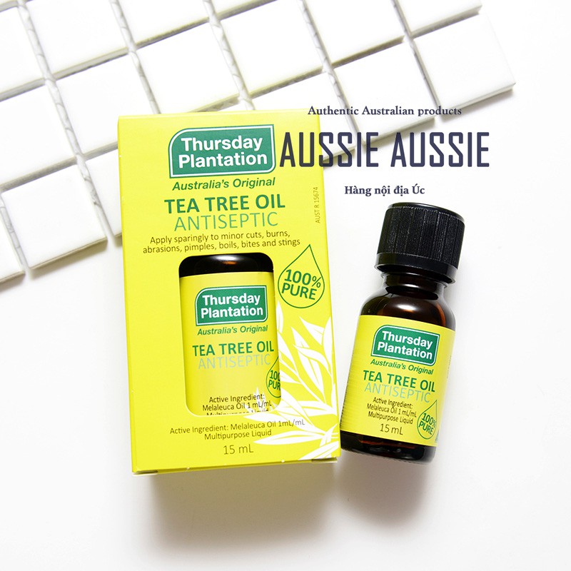 Tinh dầu tràm trà Úc Thursday Plantation tea tree oil nguyên chất 100% 10ml 15ml 25ml 50ml 100ml