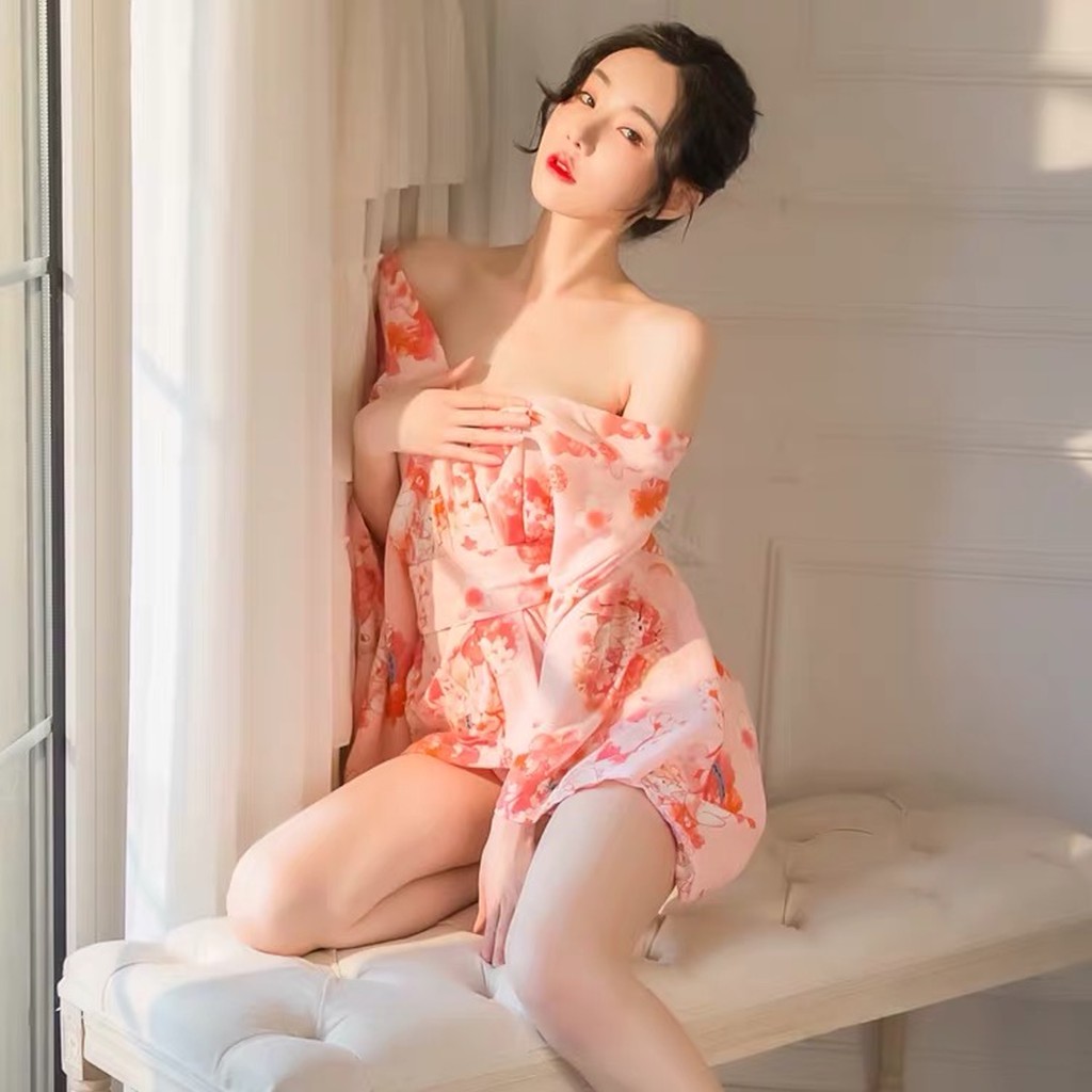 Đồ ngủ sexy công chua hoa anh đào kimono gợi cảm quyến rũ 1705 | BigBuy360 - bigbuy360.vn
