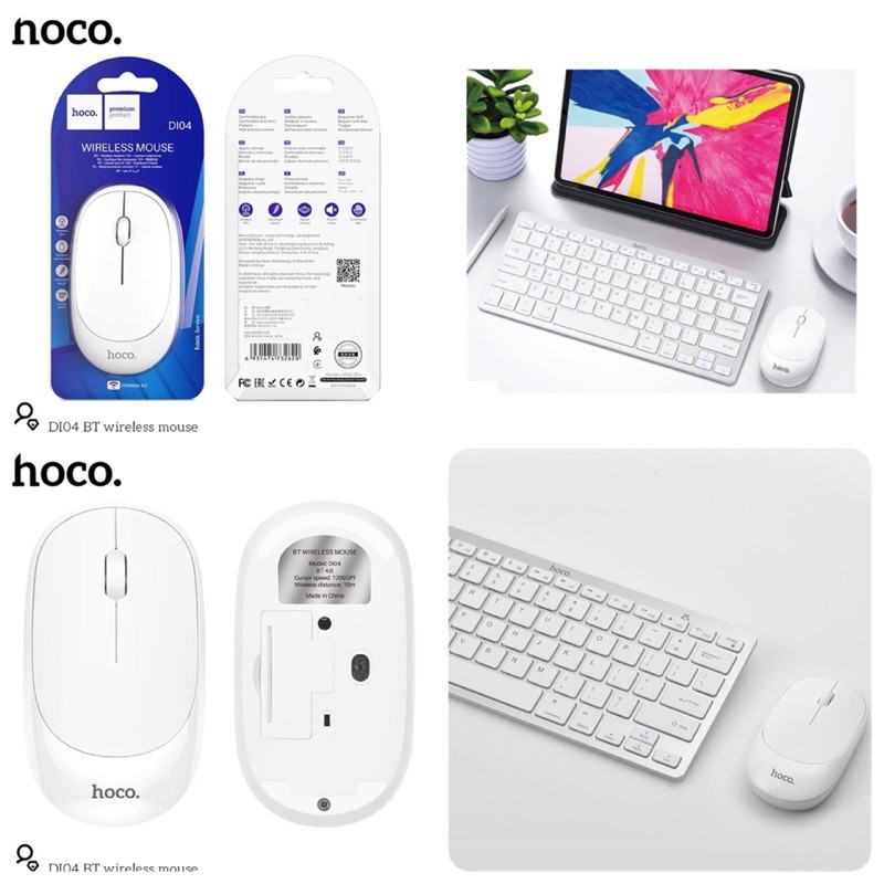 🍑🍑 Chuột Không Dây🍑🍑 Hoco DI04 Bluetooth 4.0 Trọng Click Chuột Nhạy