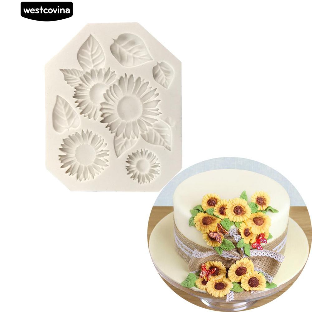 Khuôn Silicone Làm Bánh Hình Hoa Hướng Dương Xinh Xắn