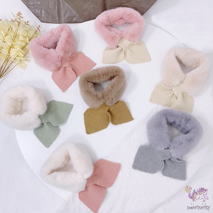 Khăn Choàng Cổ Phong Cách Hàn Quốc Thời Trang Mùa Đông Ấm Áp Dễ Thương Cho Bé Gái