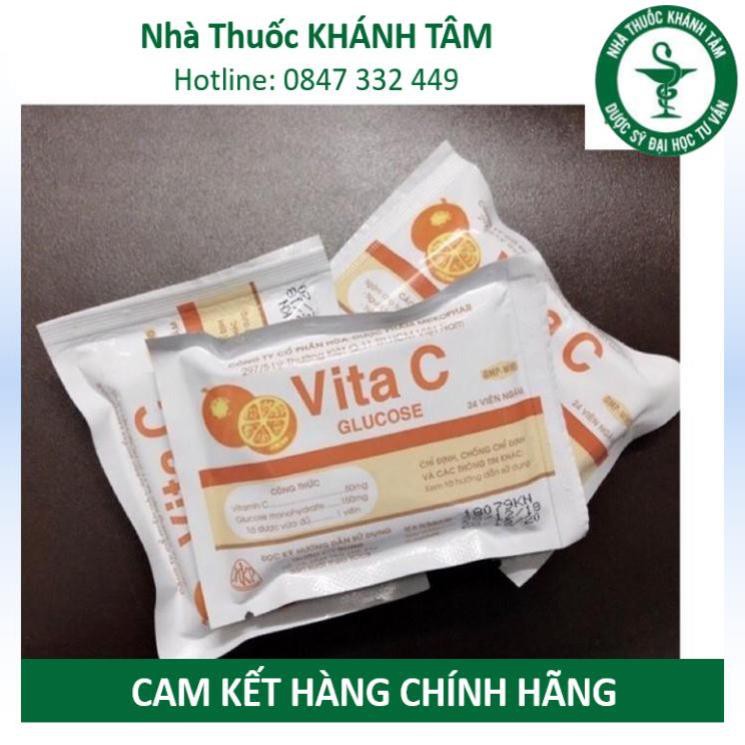 ! Viên kẹo ngậm vitamin C Mekophar - Vita C Glucose Meko [Túi 24 viên] ! !