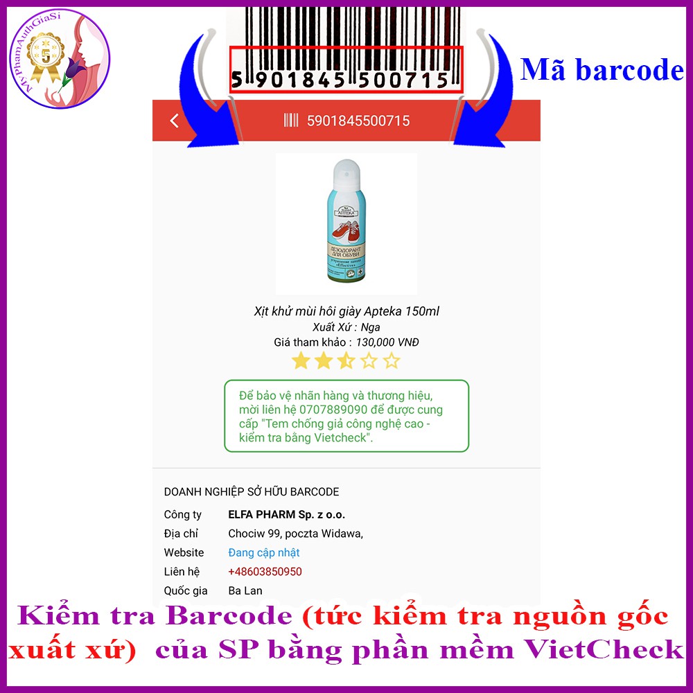 XỊT KHỬ MÙI HÔI GIÀY APTEKA NGA 150ML | BigBuy360 - bigbuy360.vn