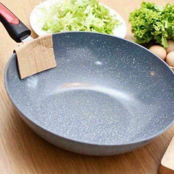 Chảo đá CERAMIC sâu lòng 32cm dùng được cả bếp từ tiện lợi