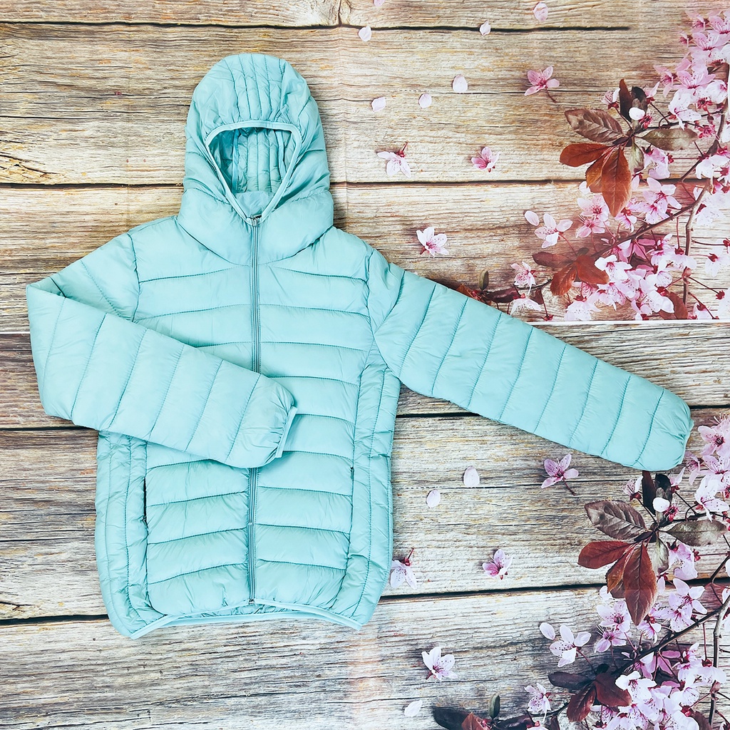 Áo phao nữ THE MEI 1992  siêu nhẹ - áo phao nữ cao cấp có mũ liên hàng VNXK cao cấp dáng basic siêu ấm