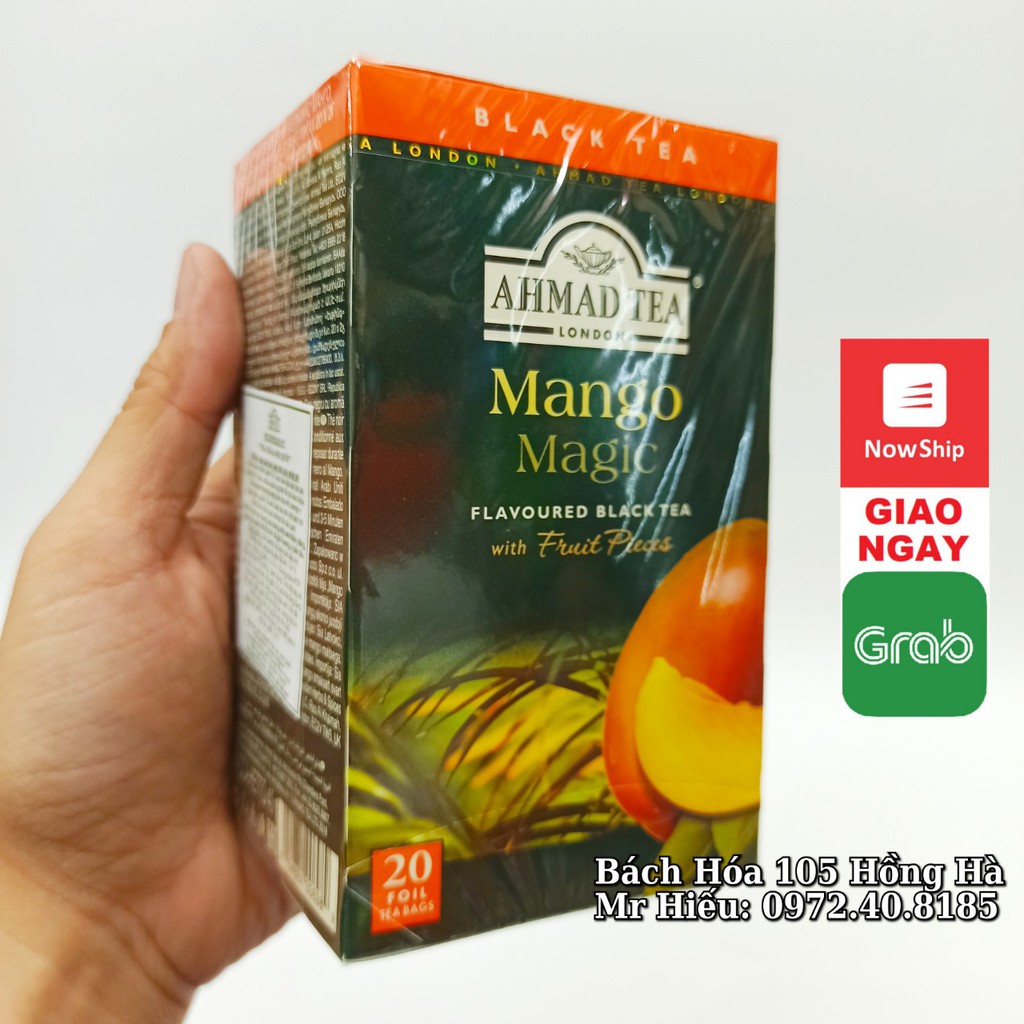 [T12/2022] Trà Ahmad Tea vị Xoài hộp 20 gói - Mango Magic