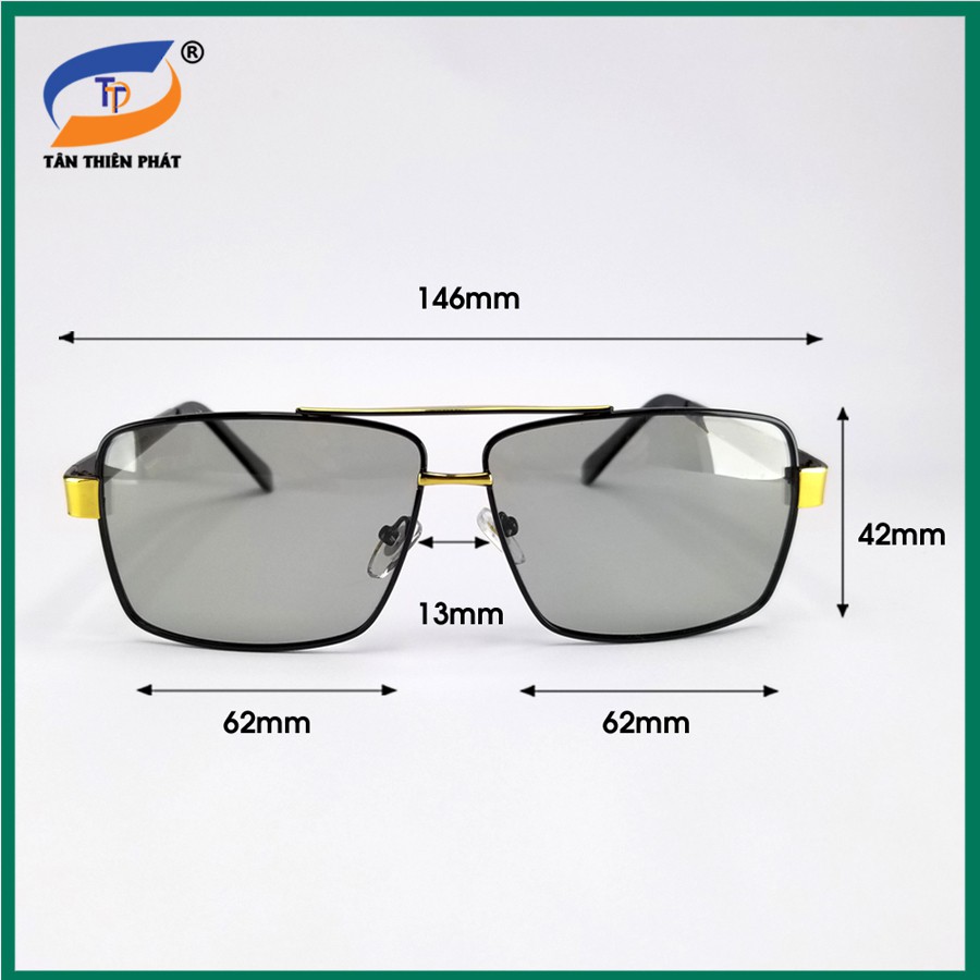 Kính mát nam đổi màu đi ngày và đêm 8031 - Tròng kính Polarized phân cực, chống nắng, chống UV - Mắt kiếng nam đi đêm