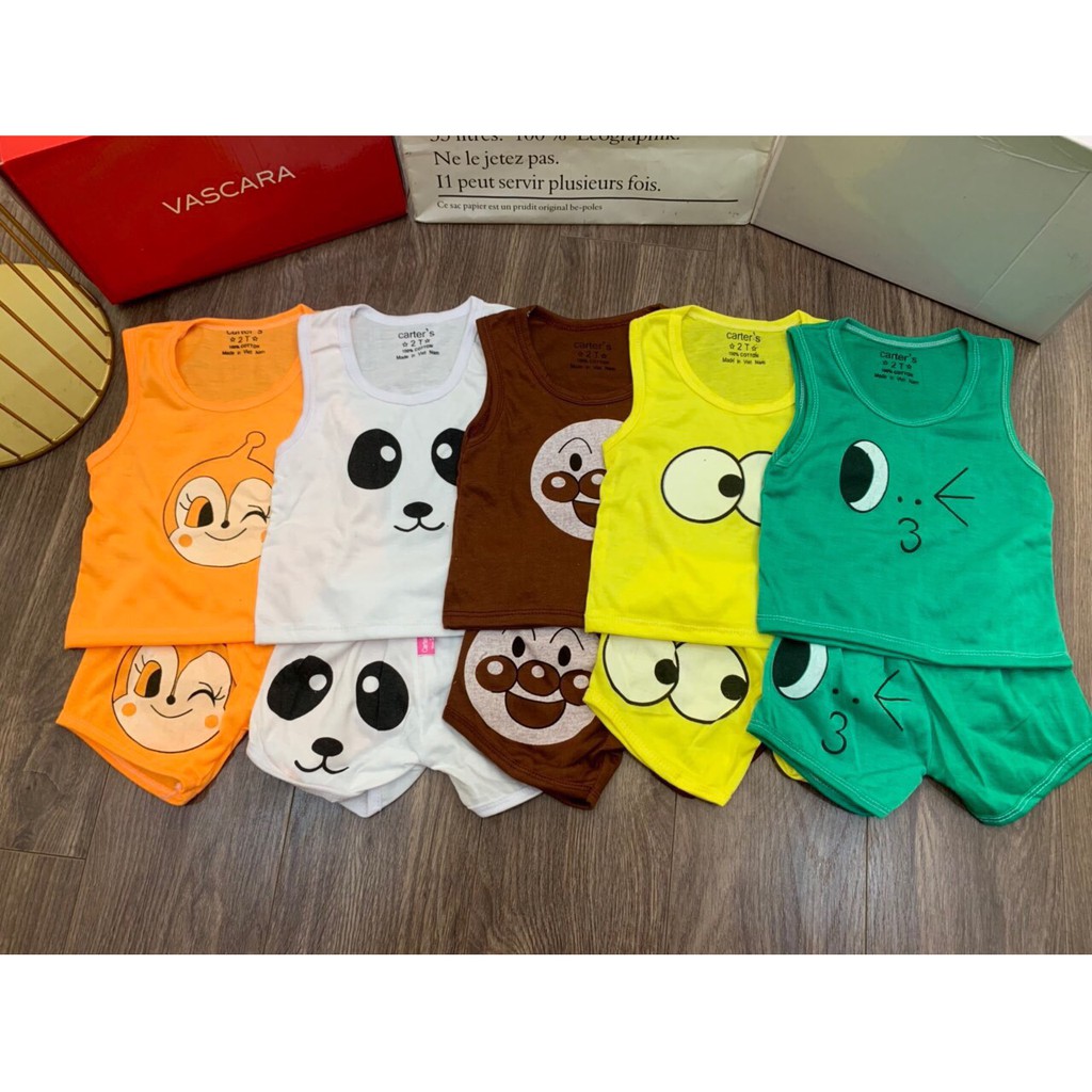 [GIÁ CỰC SỐC] Bộ ba lỗ chất cotton in hình mắt cute