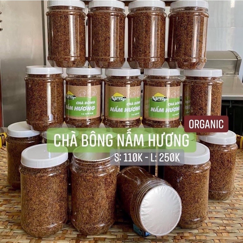 Chà Bông Nấm Hương Organic- Chỉ 110k Hũ 200gr - Dinh dưỡng An lành - Nấm Sạch Việt Nam